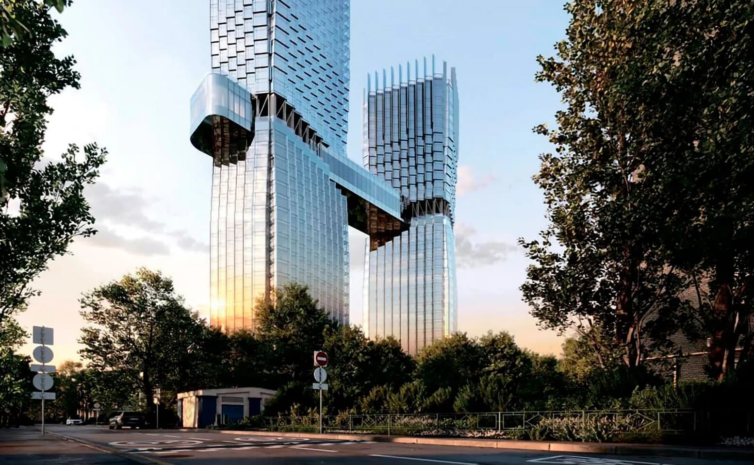 Башни с мостом