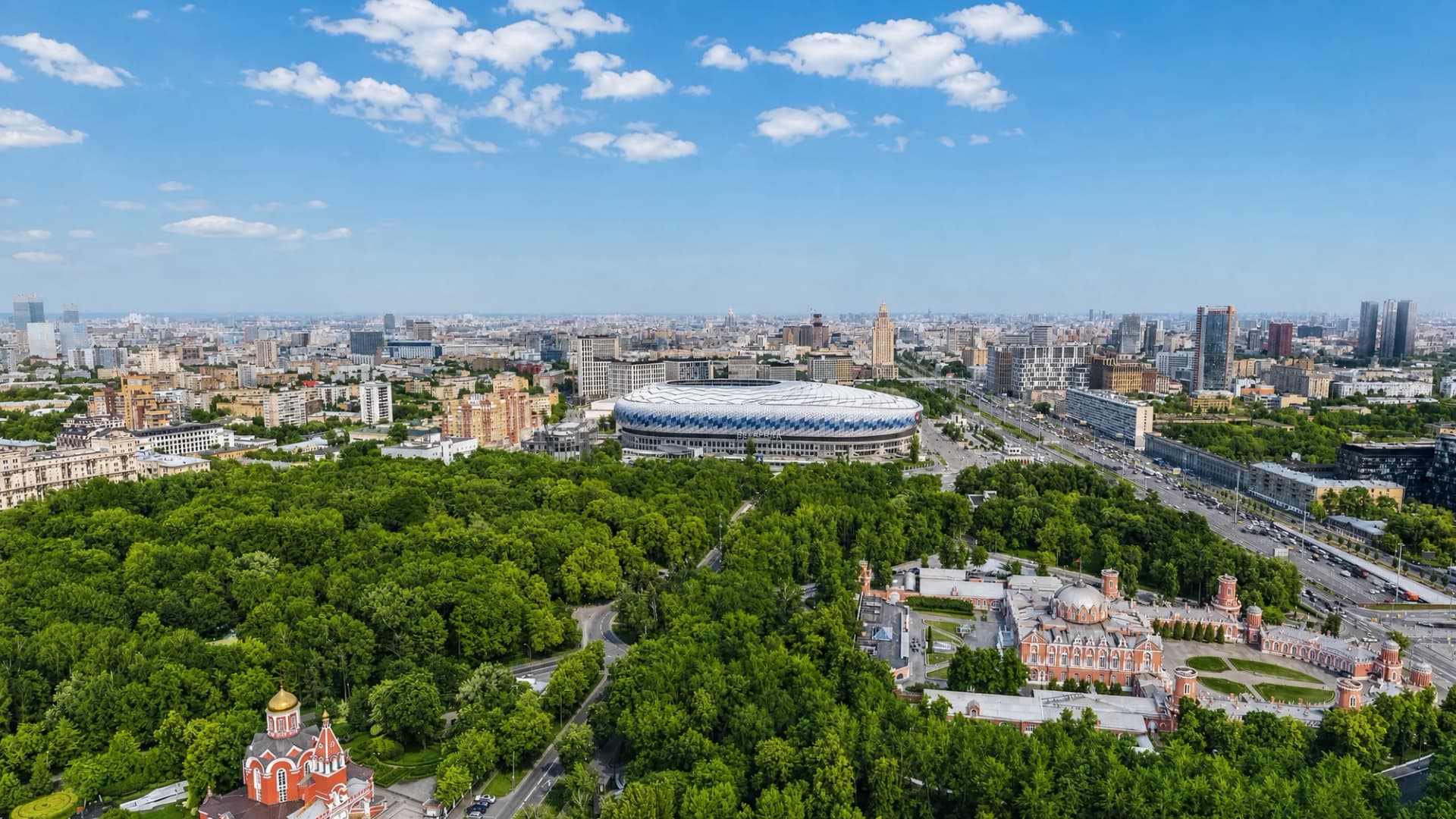 Петровский парк и ВТБ Арена в районе Аэропорт